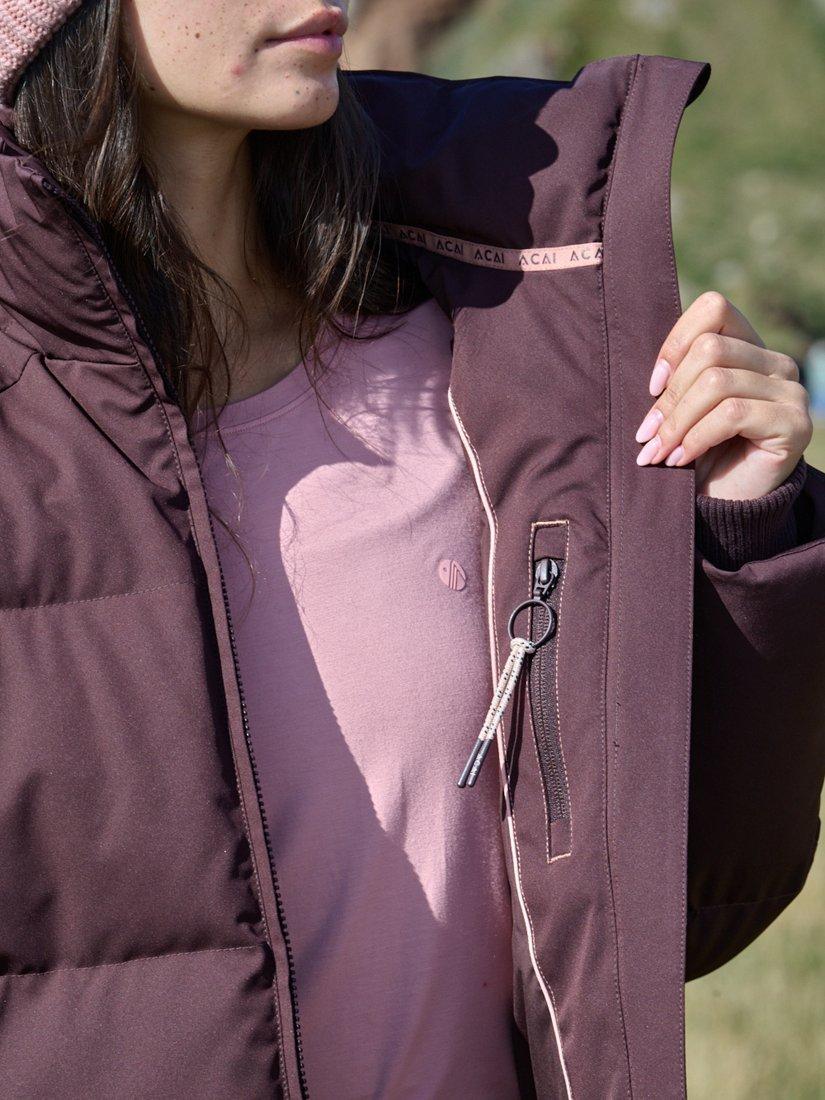 Product image 4 of 6, which shows ACAI Insulated Cocoon Coat, Chocolate Plum, 6
