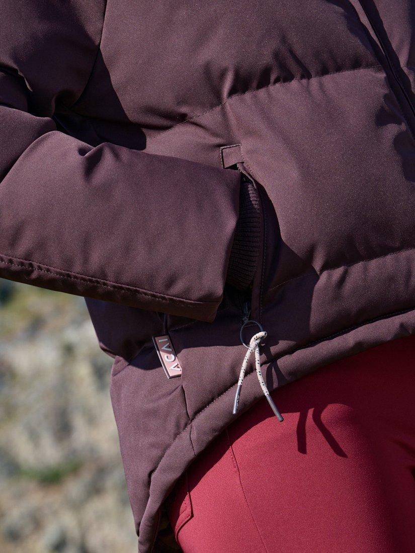 Product image 5 of 6, which shows ACAI Insulated Cocoon Coat, Chocolate Plum, 6