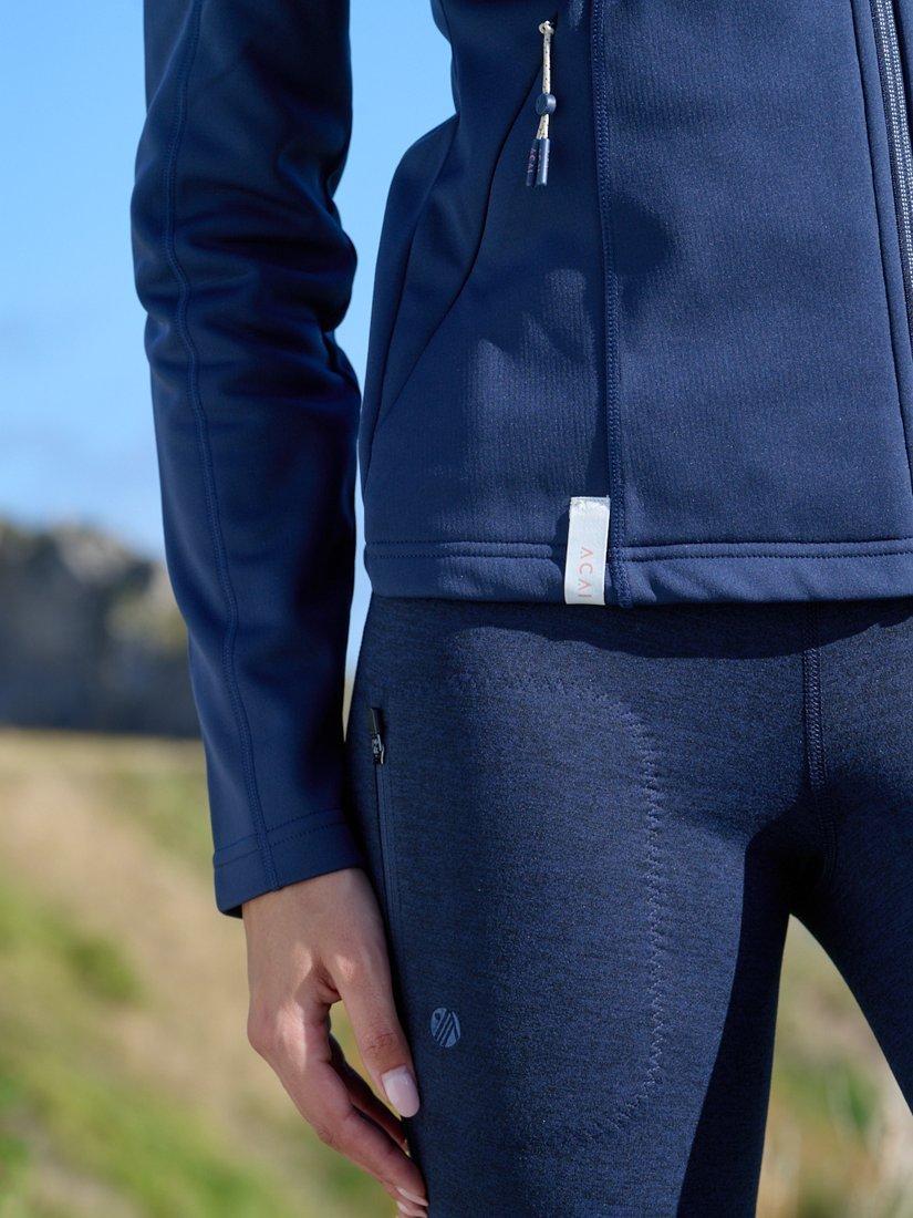 Product image 6 of 7, which shows ACAI Alpine Ascent Zipped Fleece, Deep Navy, 6