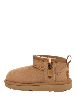 UGG Kids' Classic Ultra Mini Suede Boots, Chestnut - view 2, Chestnut