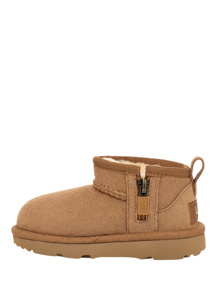 UGG Kids' Classic Ultra Mini Suede Boots, Chestnut - view 2, Chestnut