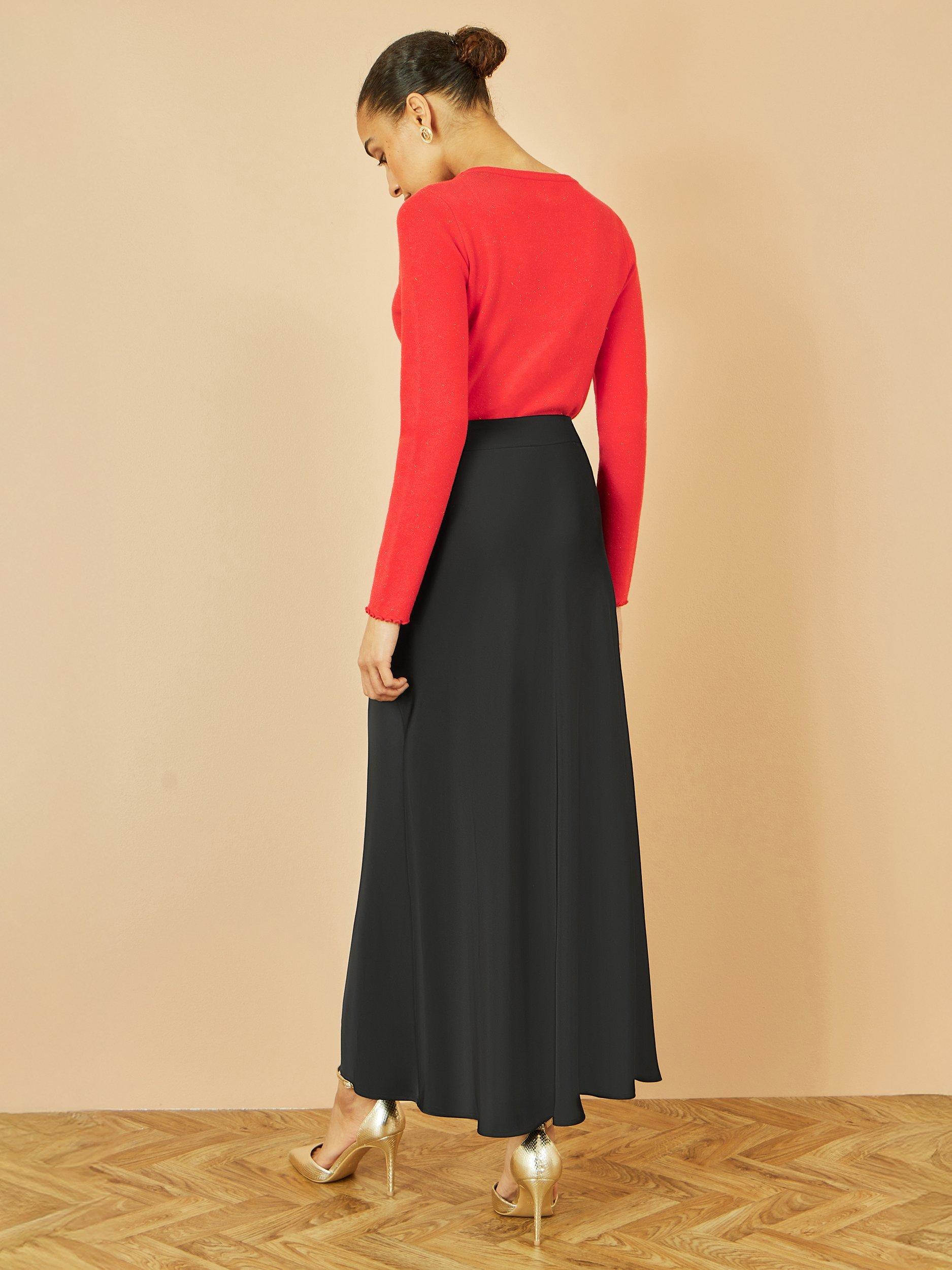 Product image 5 of 5, which shows Yumi Sparkle Crew Neck Jumper, Red, XS