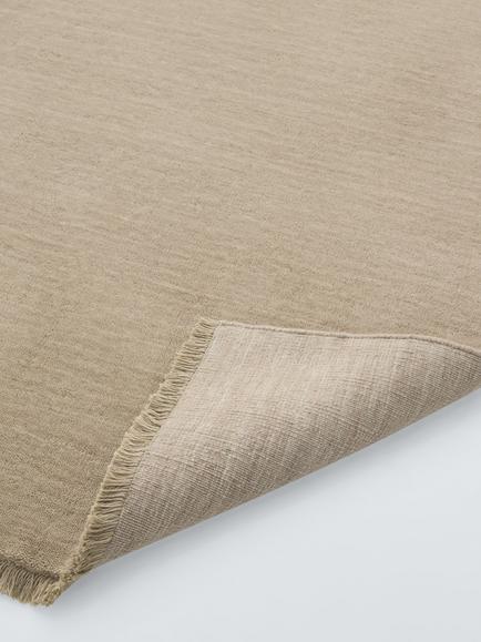 John Lewis Plain New Zealand Wool Rich Hand Woven Rug - view 2, Putty
