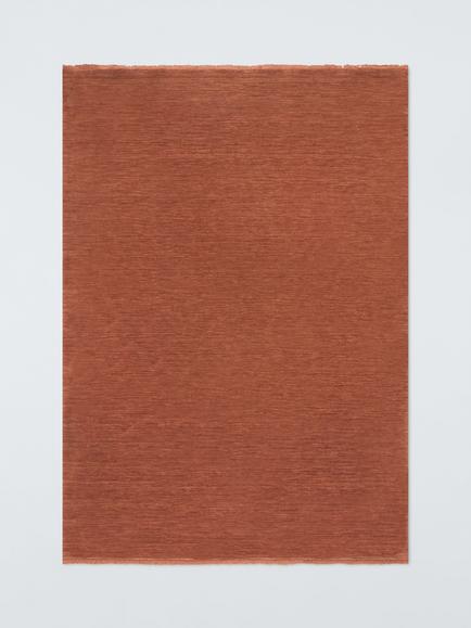 John Lewis Plain Hand Woven New Zealand Wool Rich Rug, Sienna, Sienna