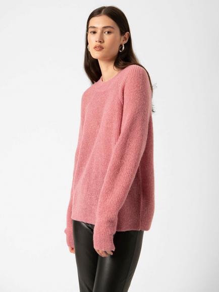 Soaked In Luxury Tuesday Wool Blend Crew Neck Jumper, Polignac
