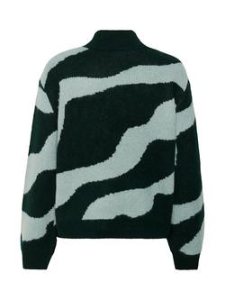 Saint Tropez Mallie Abstract High Neck Jumper - view 2, June Bug