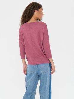 Saint Tropez Mila 3/4 Sleeve Jumper - view 2, Red Violet Melange