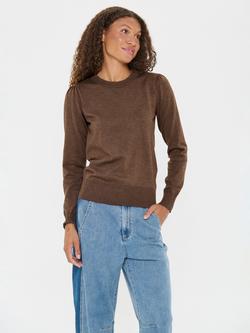 Saint Tropez Mila Round Neck Jumper, Fondue Fudge Melange