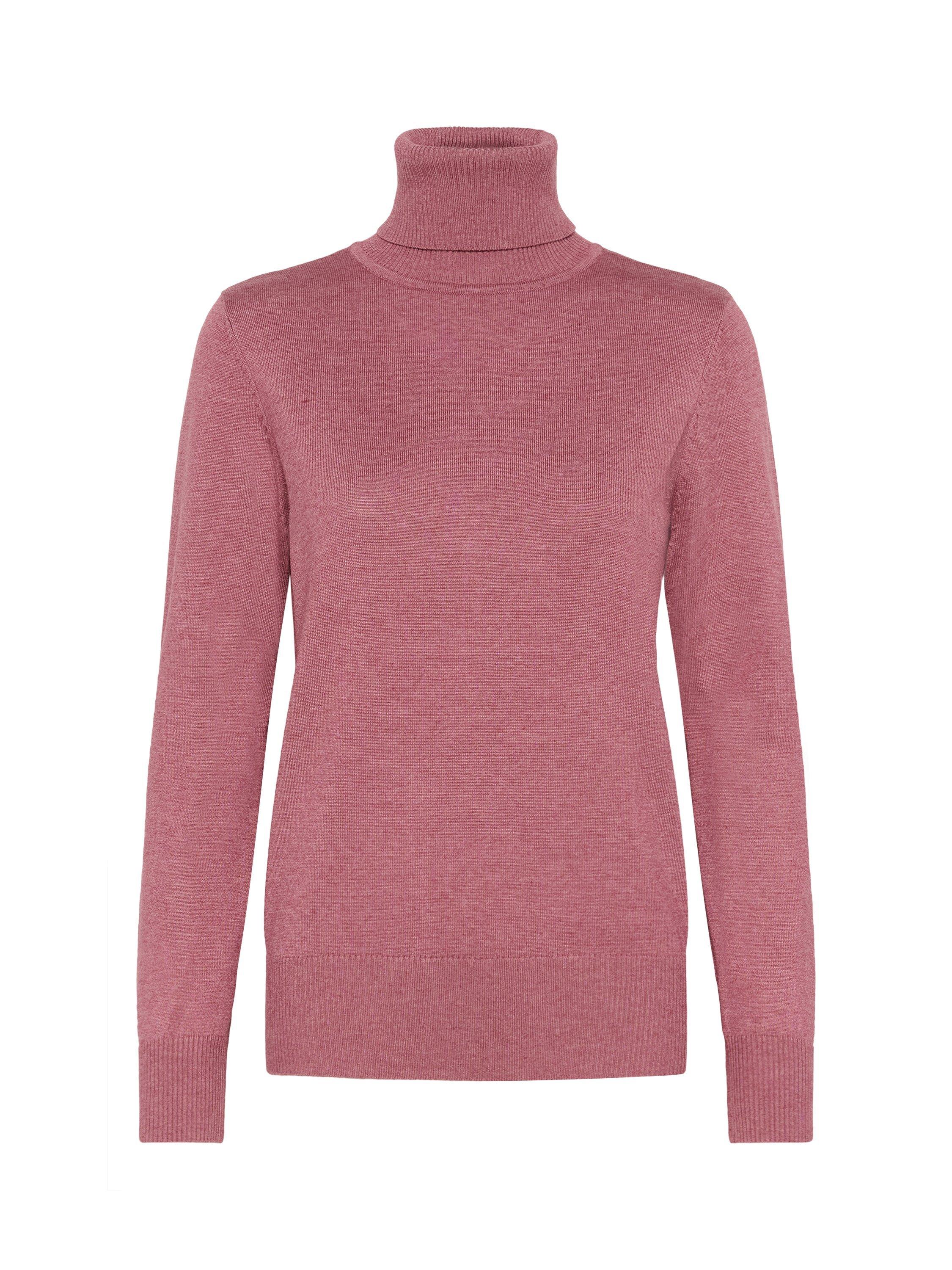 Product image 1 of 2, which shows Saint Tropez Mila Roll Neck Jumper, Red Violet Melange, XS