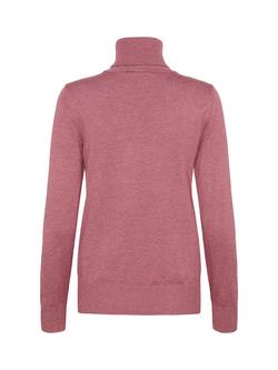 Saint Tropez Mila Roll Neck Jumper - view 2, Red Violet Melange