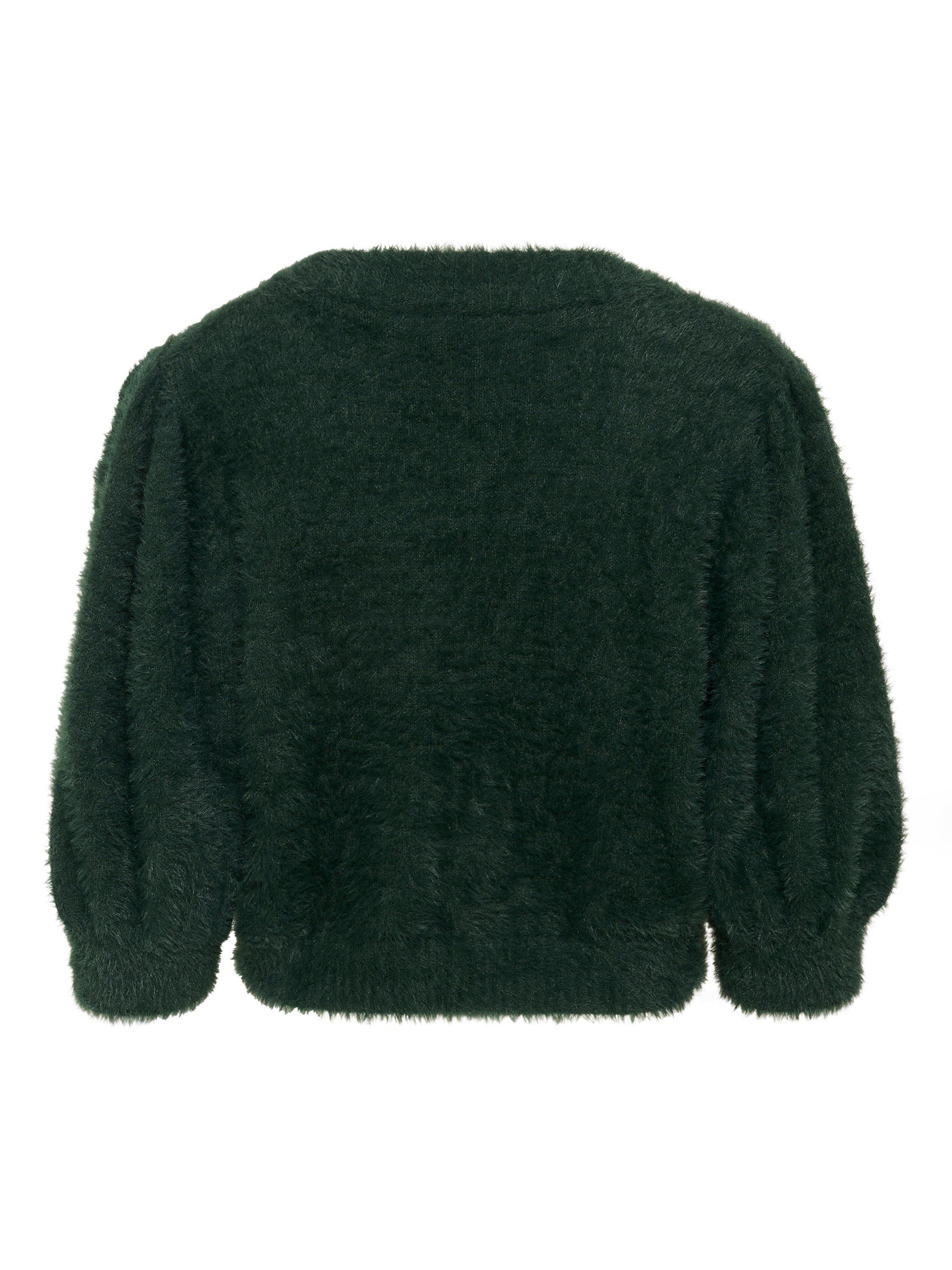 Product image 2 of 2, which shows Saint Tropez Banni Short Sleeve V-Neck Cardigan, June Bug, XS