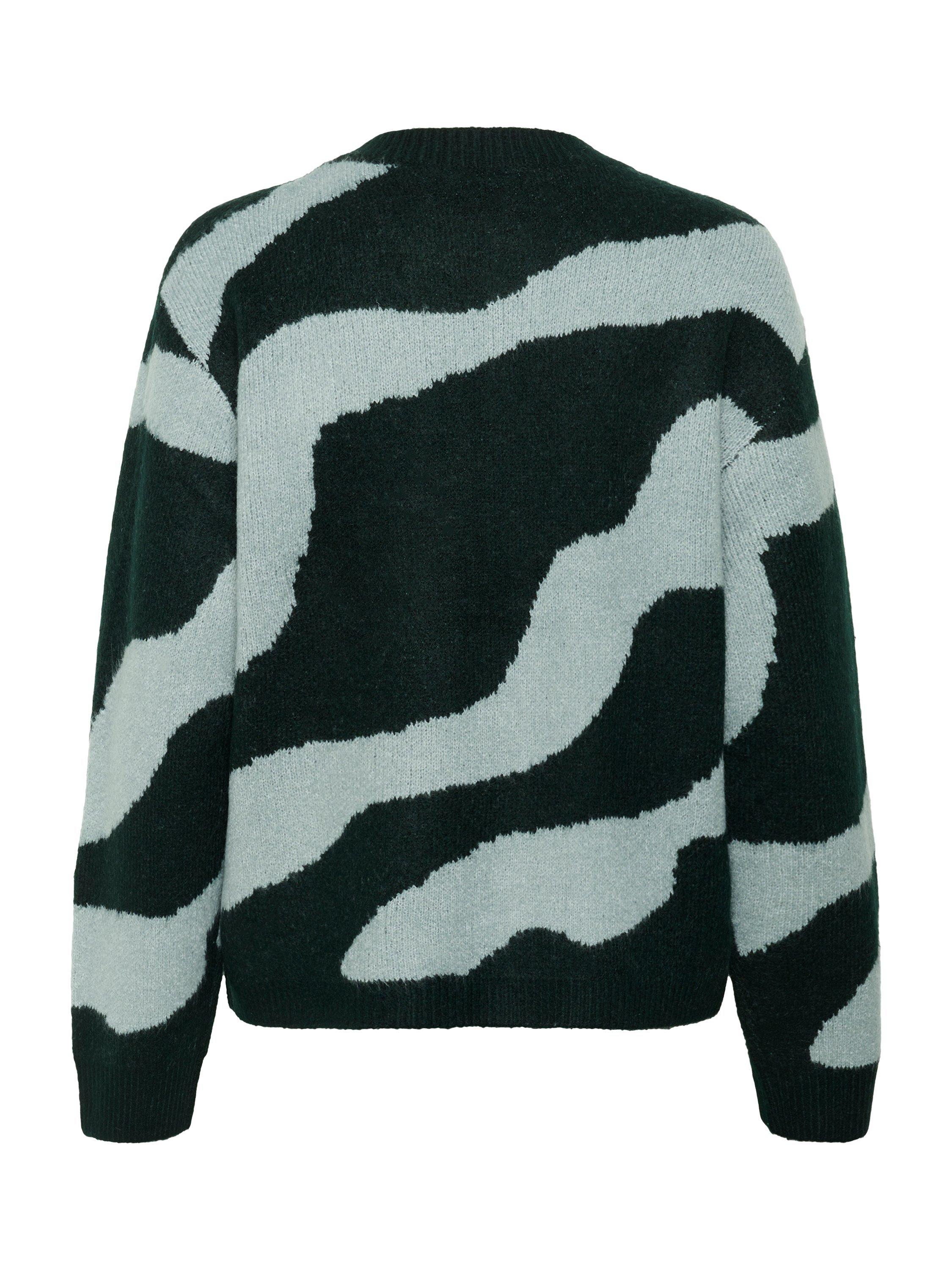 Product image 6 of 6, which shows Saint Tropez Mallie Abstract Stripe Cardigan, Green/Multi, XS