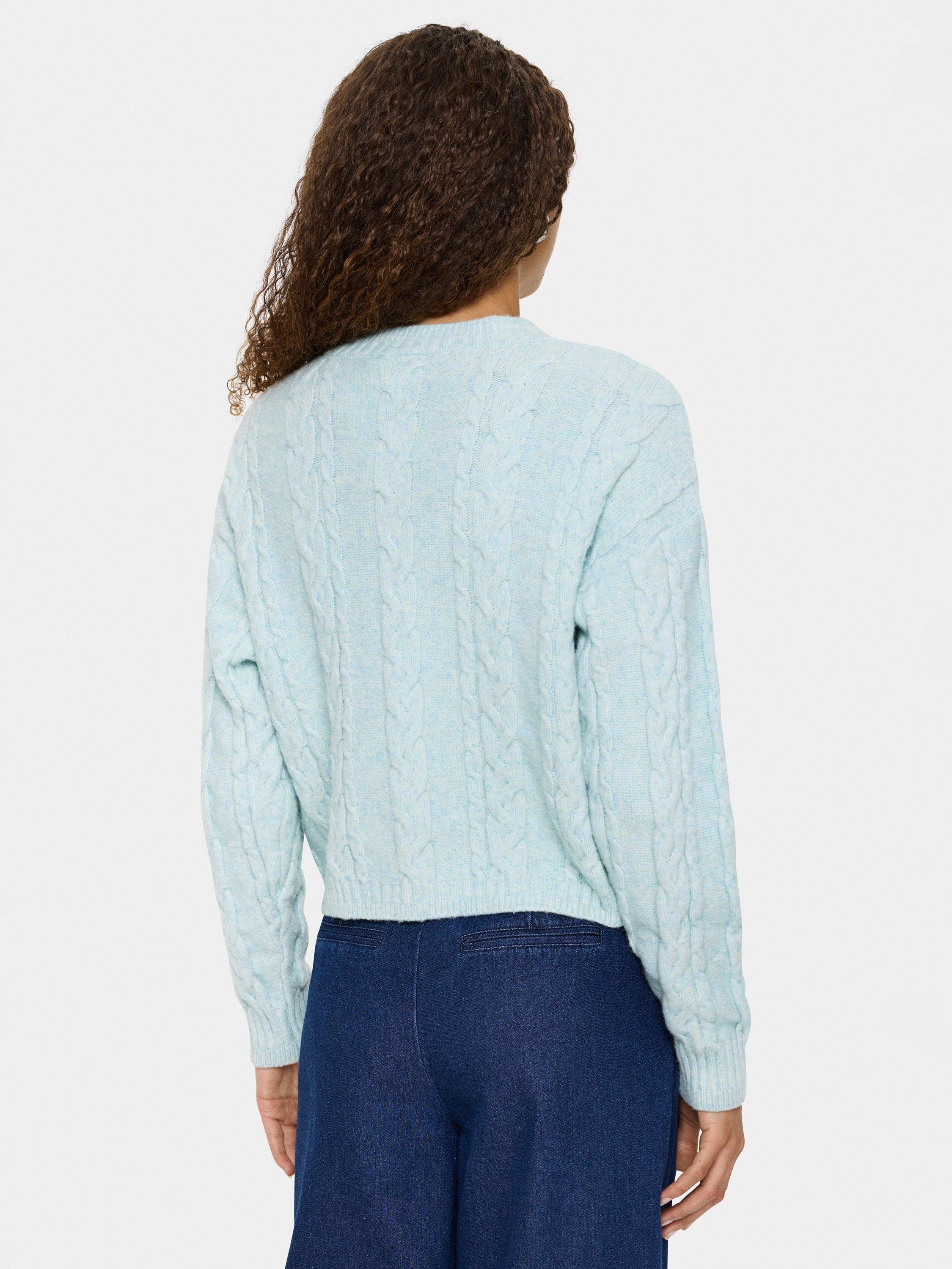 Product image 2 of 6, which shows Saint Tropez Moira Crew Neck Cardigan, Starlight Blue, XS