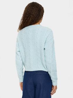 Saint Tropez Moira Crew Neck Cardigan - view 2, Starlight Blue