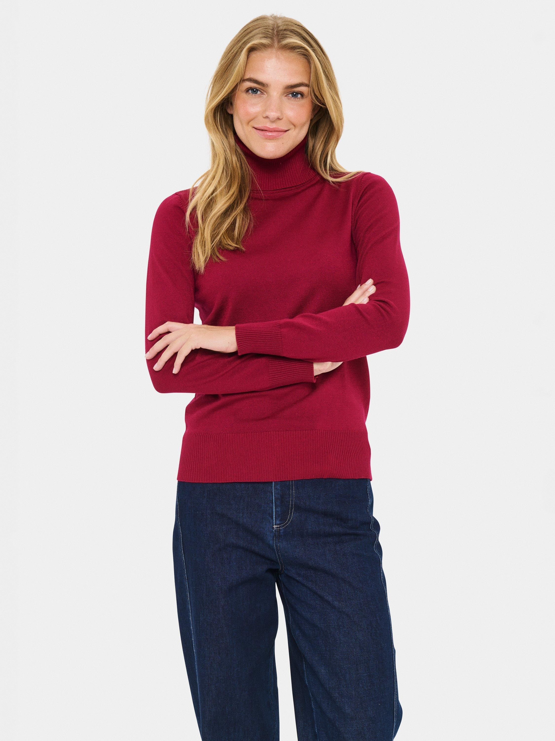 Product image 1 of 6, which shows Saint Tropez Mila Roll Neck Jumper, Anemone, XS