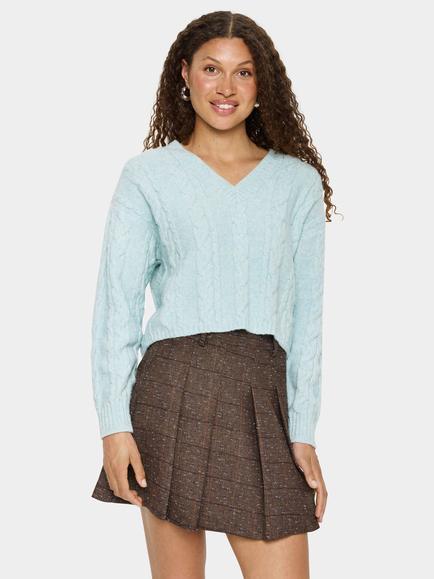 Saint Tropez Moira V Neck Jumper, Starlight Blue