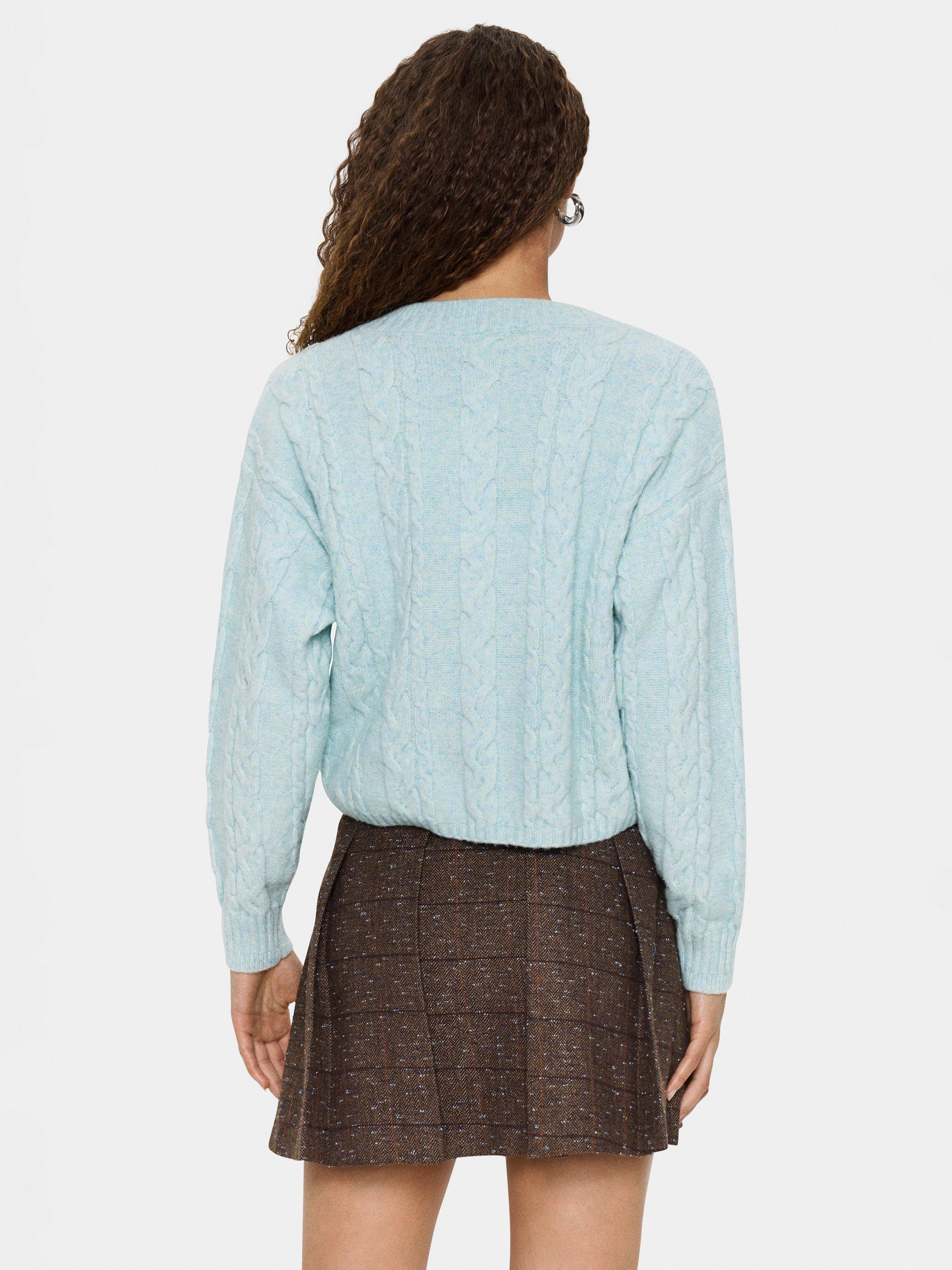 Product image 2 of 6, which shows Saint Tropez Moira V Neck Jumper, Starlight Blue, M