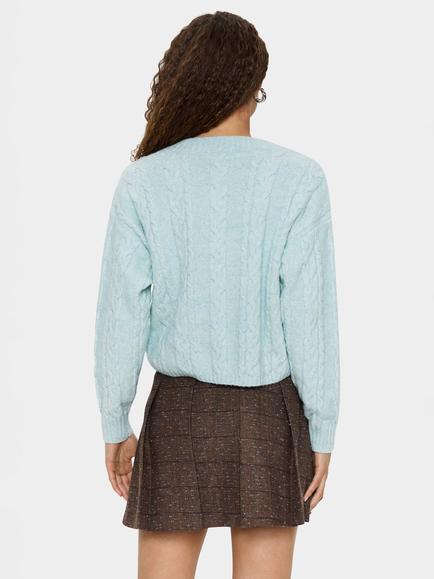 Saint Tropez Moira V Neck Jumper - view 2, Starlight Blue