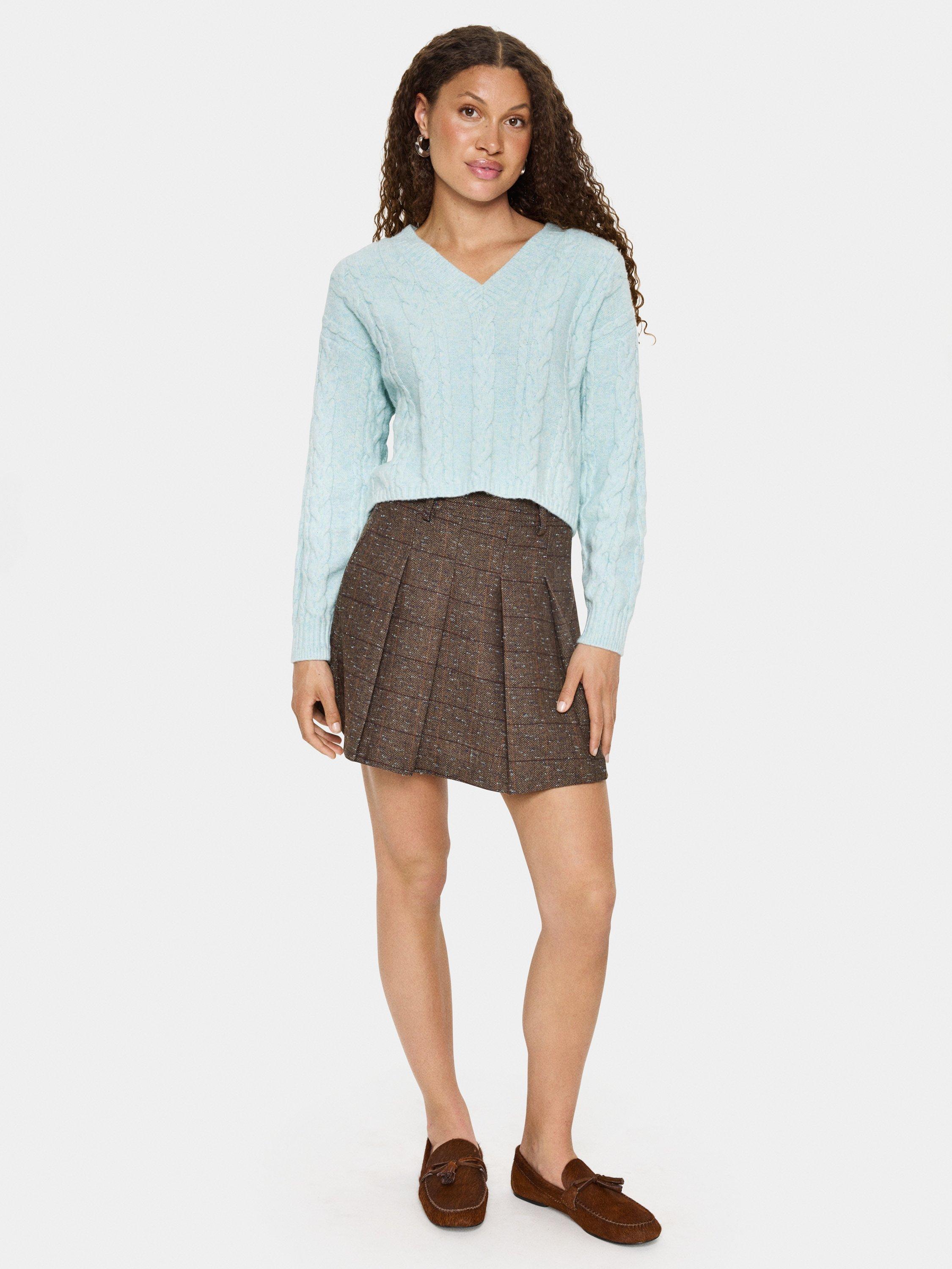 Product image 3 of 6, which shows Saint Tropez Moira V Neck Jumper, Starlight Blue, M