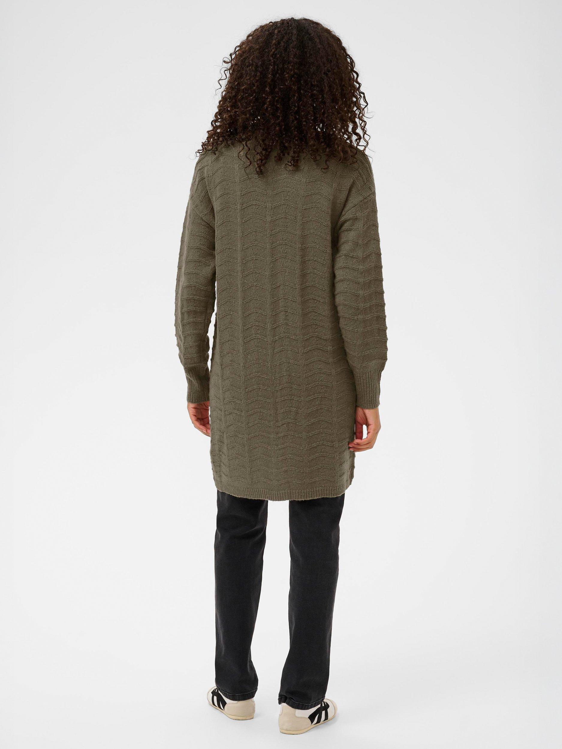 Product image 2 of 6, which shows KAFFE Emria Knit Cardigan, Morel, XS
