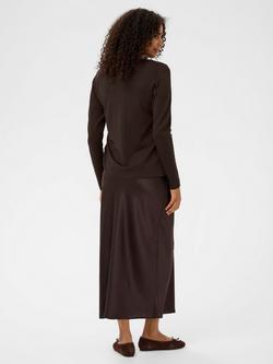 KAFFE Fenia Astrid Open Neck Cardigan, Black Coffee - view 2, Black Coffee