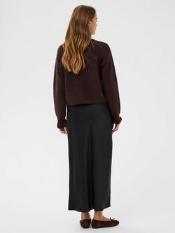 KAFFE Courson Round Neck Cardigan - view 2, Dark Coffee