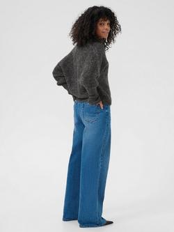 KAFFE Cuba V Neck Cardigan - view 2, Dark Grey Melange