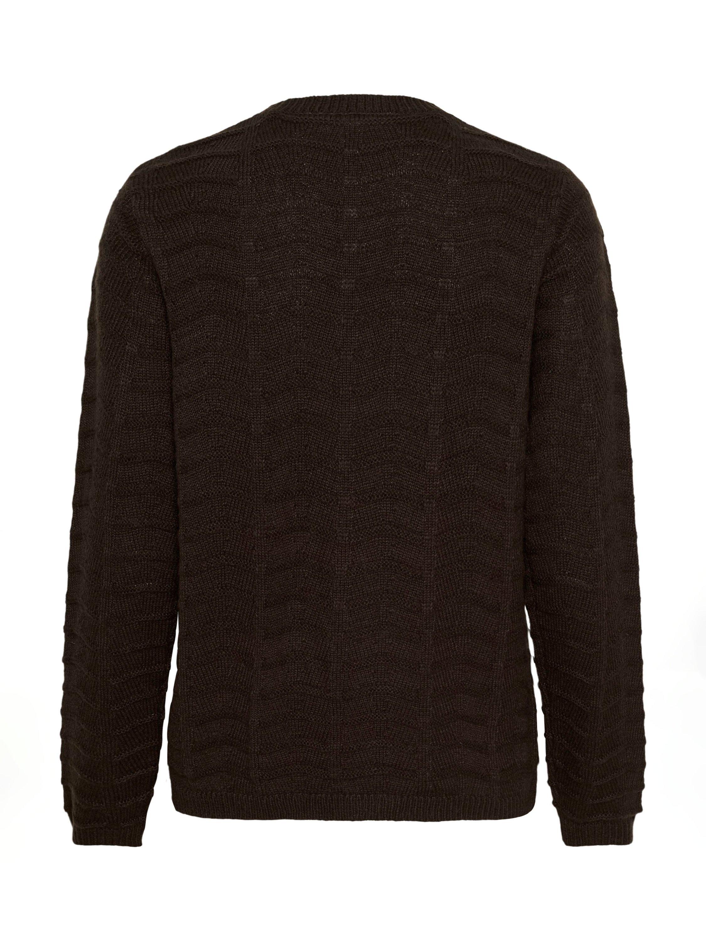 Product image 6 of 6, which shows KAFFE Emria Open Neck Cardigan, Black Coffee, XS