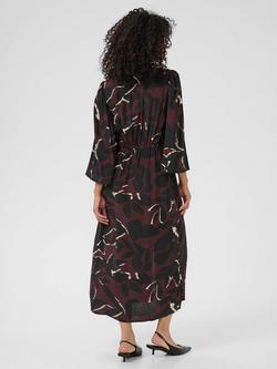 KAFFE Mille Patterned Midi Dress - view 2, Windsor Wine/Black