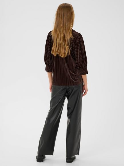 KAFFE Caca 3/4 Sleeve Relaxed Fit Blouse - view 2, Black Coffee