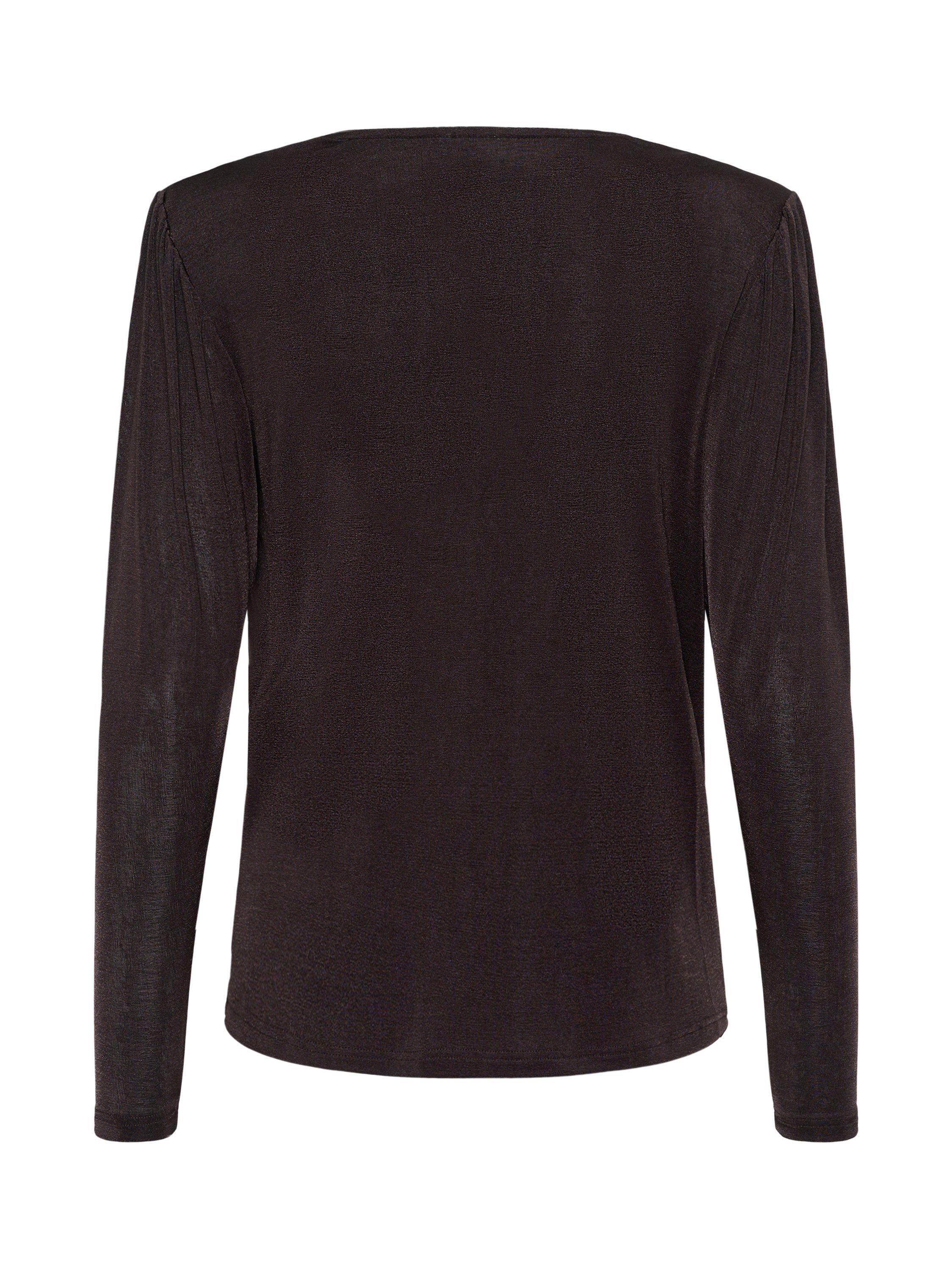Product image 6 of 6, which shows KAFFE KAgina Cowl Neck Jersey Top, Dark Coffee, M