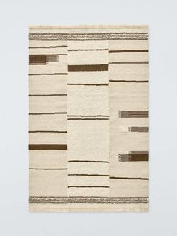 John Lewis Zhala Kelim Pure Wool Rug, Brown, Brown