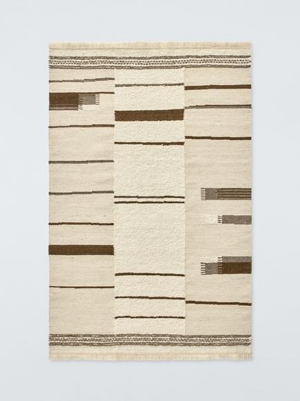 John Lewis Zhala Kelim Pure Wool Rug, Brown, Brown