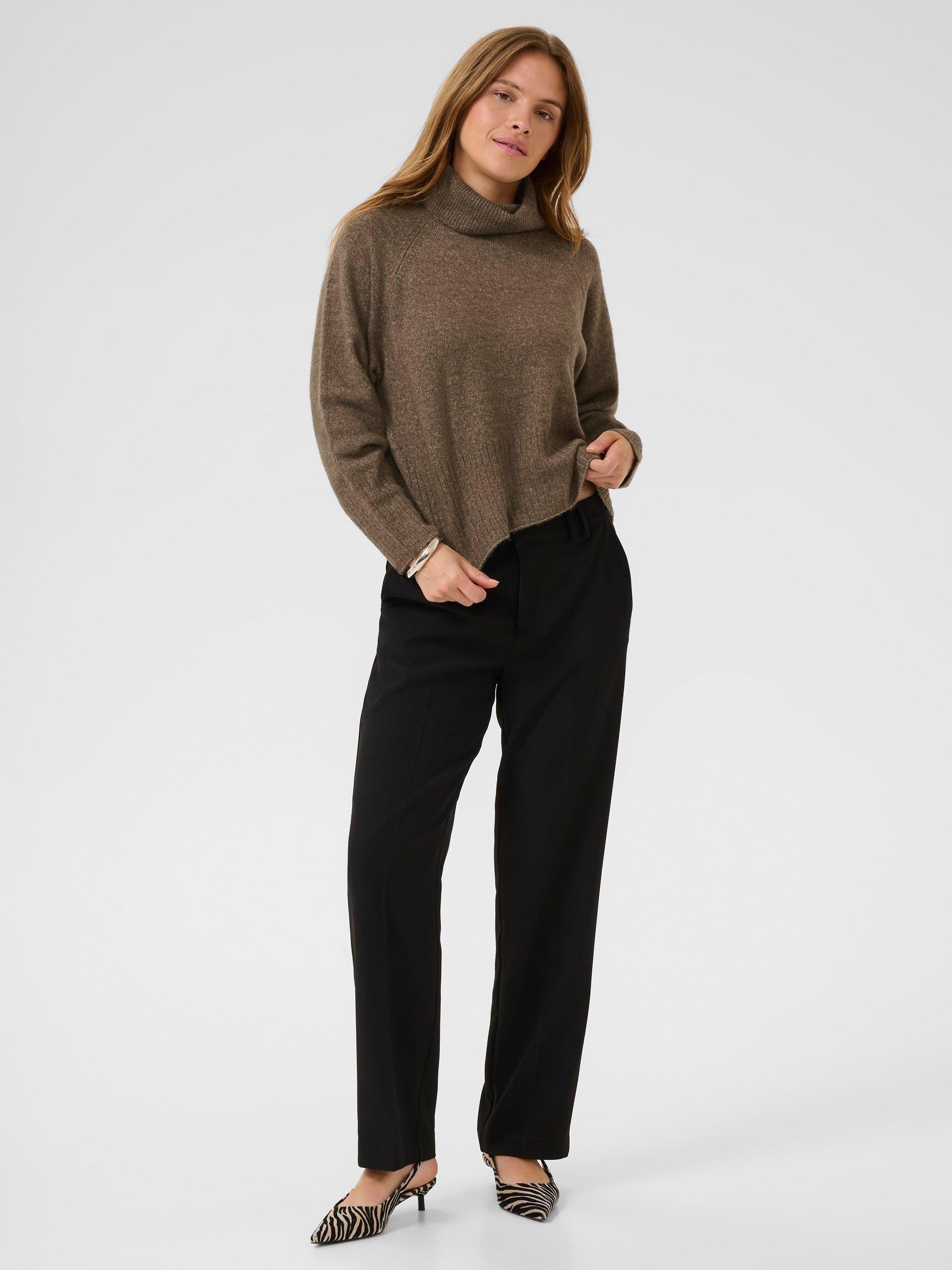 Product image 3 of 6, which shows KAFFE KAerin Rollneck Jumper, Morel, XS