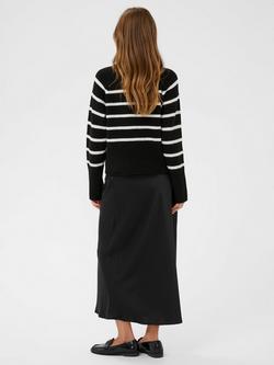KAFFE Erin Stripe Jumper - view 2, Black/Chalk