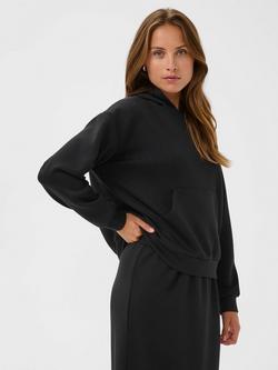 KAFFE Annika Pull Over Hoodie, Deep Black, Deep Black