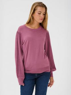 KAFFE KAlone Bishop Sleeve Knit Jumper, Tulipwood, Tulipwood