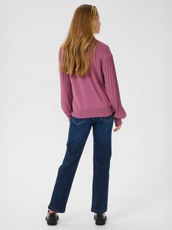 KAFFE KAlone Bishop Sleeve Knit Jumper, Tulipwood - view 2, Tulipwood