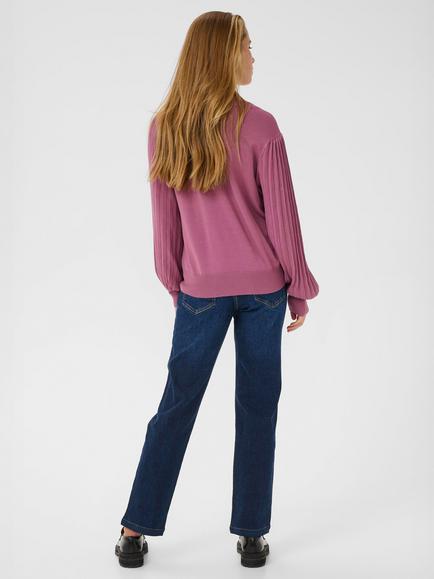 KAFFE KAlone Bishop Sleeve Knit Jumper, Tulipwood - view 2, Tulipwood