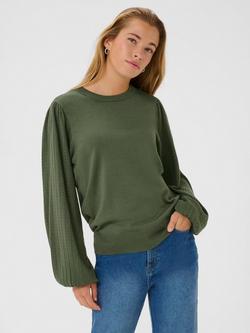 KAFFE KAlone Pointelle Jumper, Thyme, Thyme