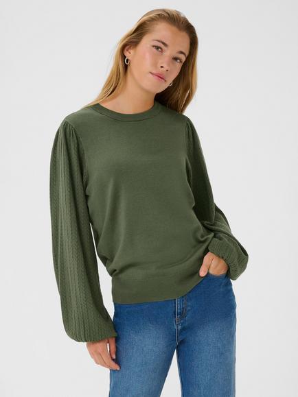 KAFFE KAlone Pointelle Jumper, Thyme, Thyme