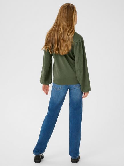 KAFFE KAlone Pointelle Jumper, Thyme - view 2, Thyme