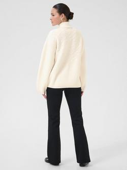 KAFFE KAmaddie High Neck Jumper, Chalk - view 2, Chalk