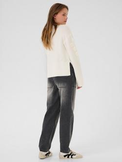 KAFFE KAmasja Floral Embroidered Jumper, Chalk - view 2, Chalk