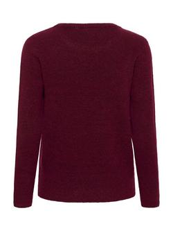 KAFFE Niel Wool Blend Crew Neck Pullover - view 2, Windsor Wine Melange