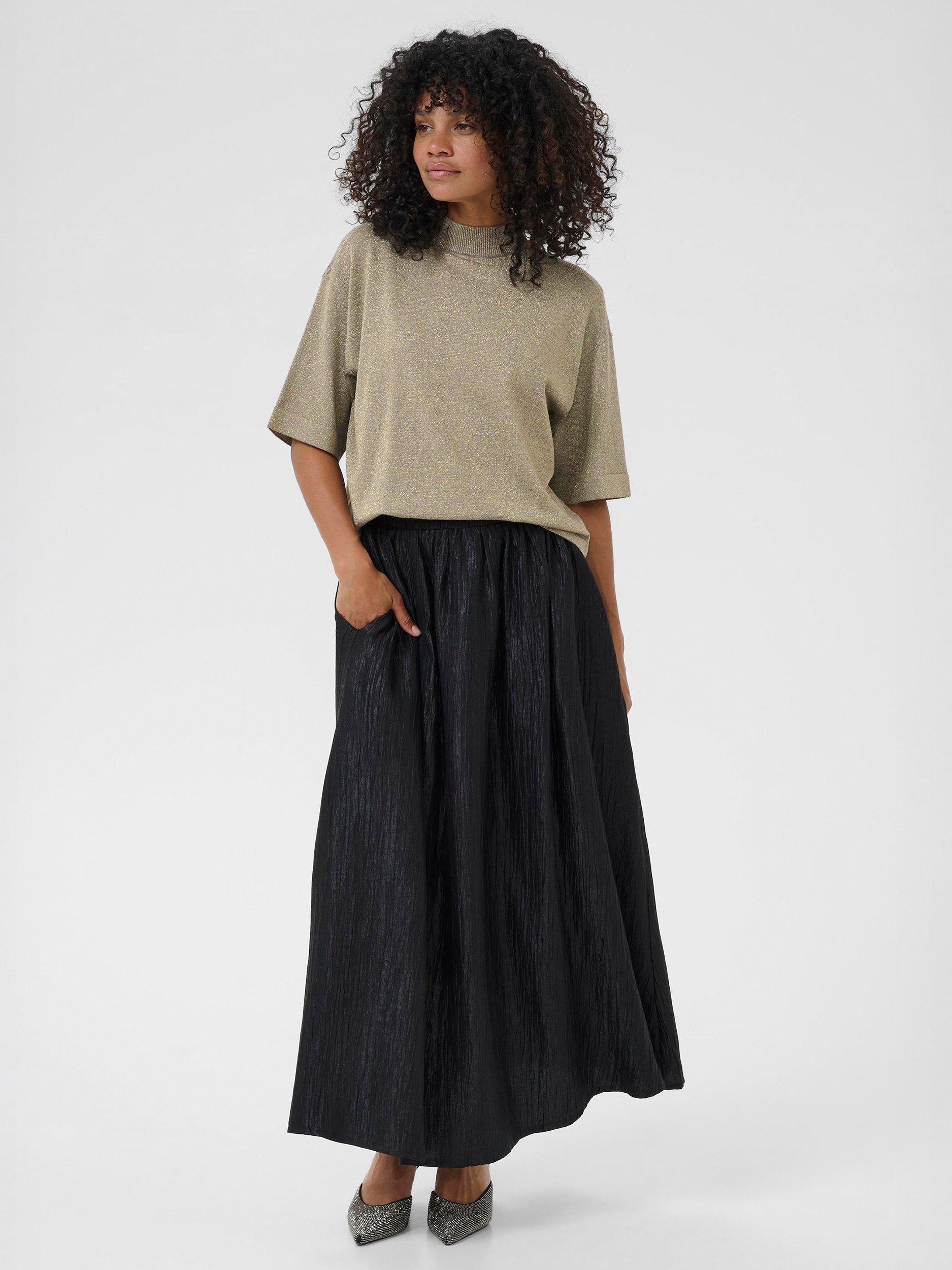 Product image 3 of 6, which shows KAFFE Regina High Neck Jumper, Morel, XS