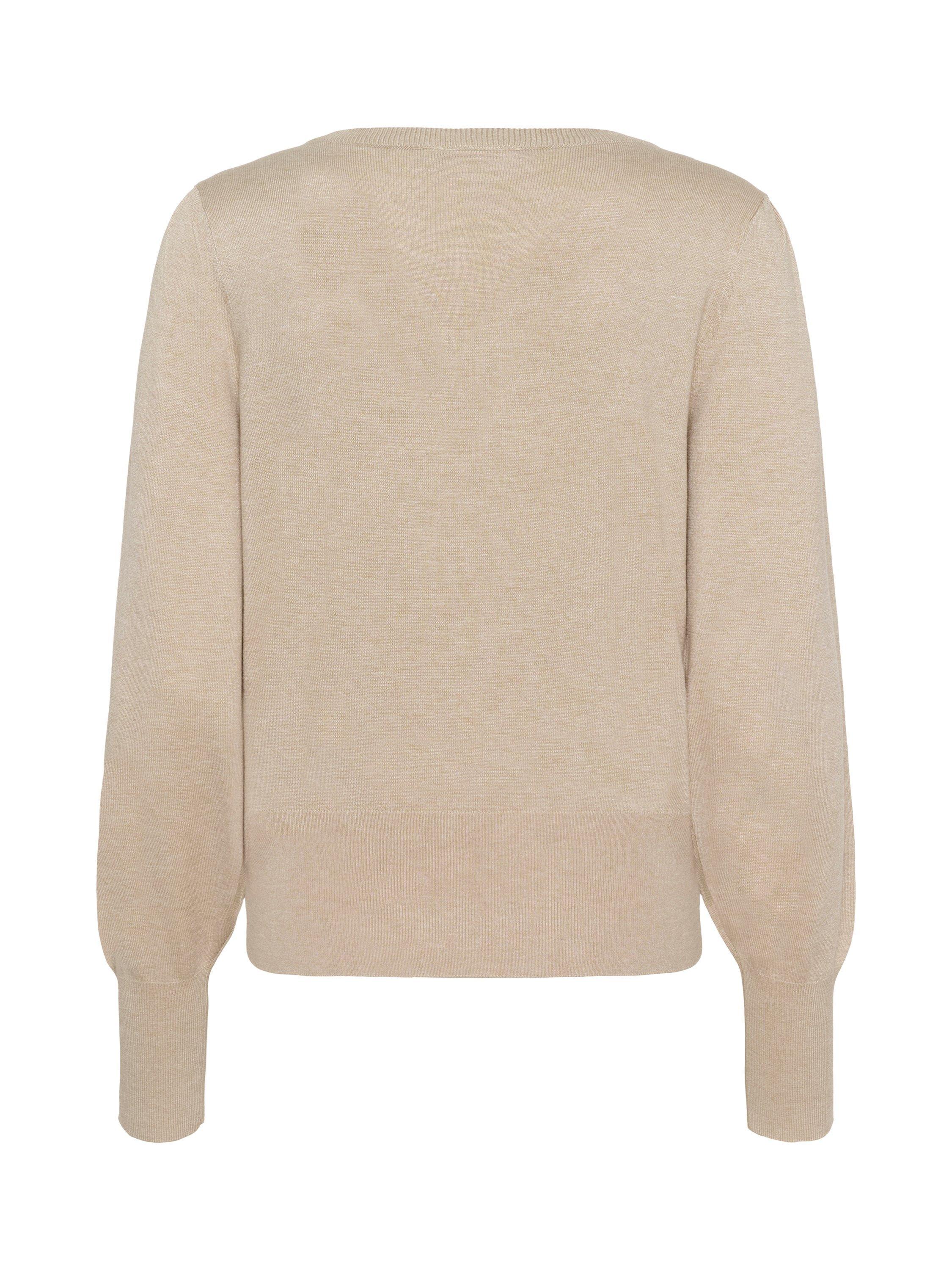Product image 6 of 6, which shows KAFFE Lone V-Neck Jumper, Classic Sand Melange, XS