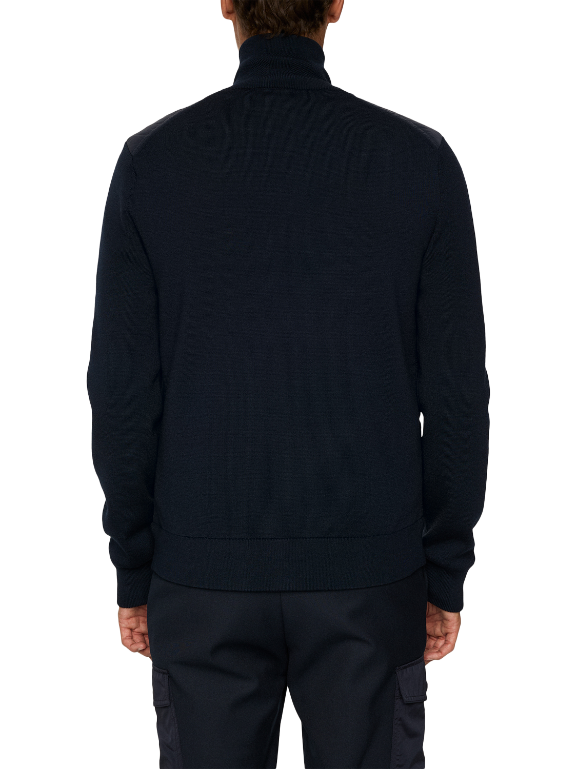 J.Lindeberg Bodie Merino Wool Blend Hybrid Quilted Jacket, Jl Navy