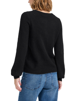 ICHI Asdis Crew Neck Buttoned Cardigan - view 2, Black