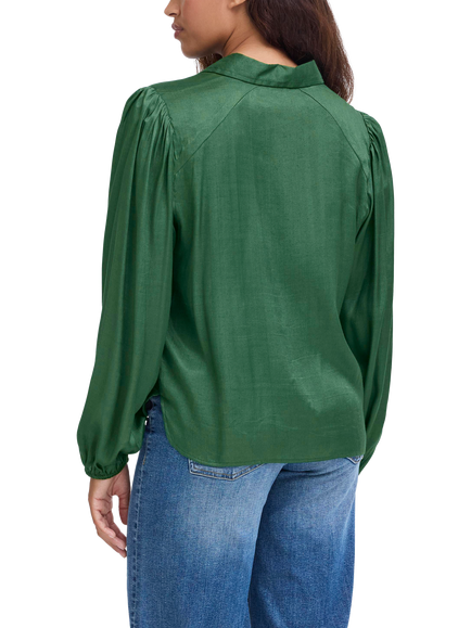 ICHI Colorada Long Sleeve Collar Blouse - view 2, Pineneedle